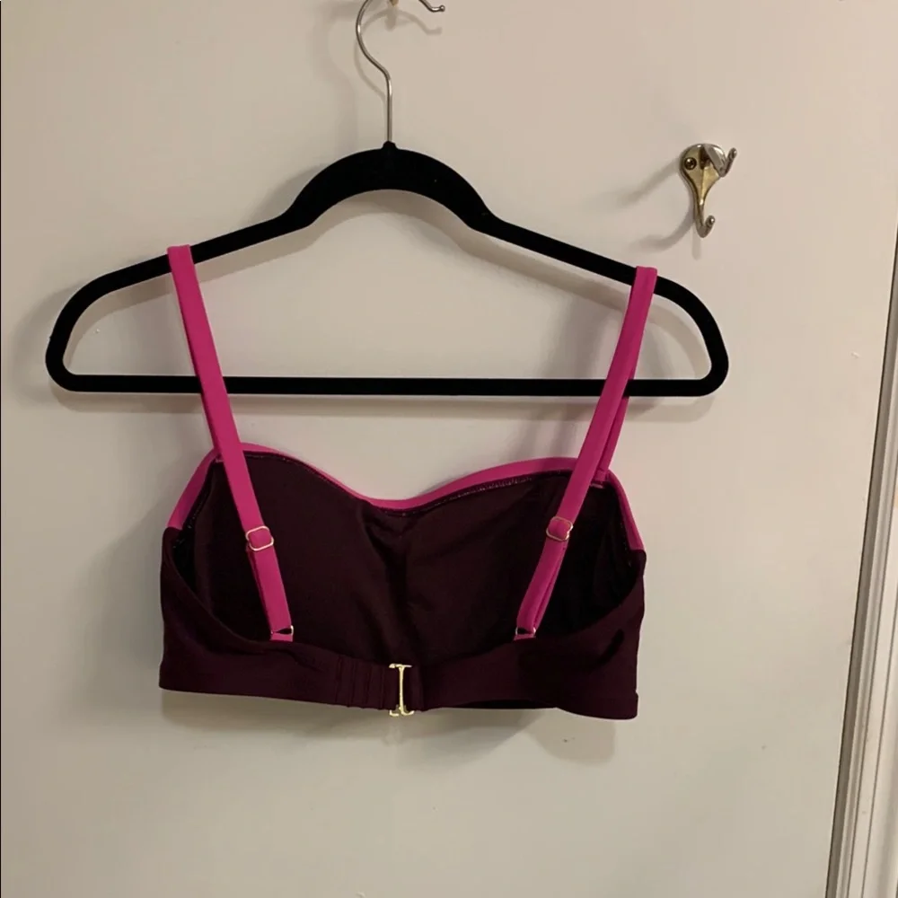 Stylish Pink and Brown Bikini Top